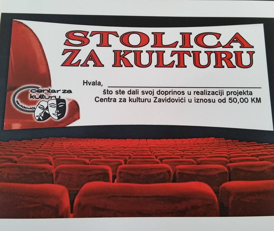 JU KSC Kakanj će uzeti učešće u akciji “Stolica za kulturu” koju sprovodi Centar za kulturu Zavidovići