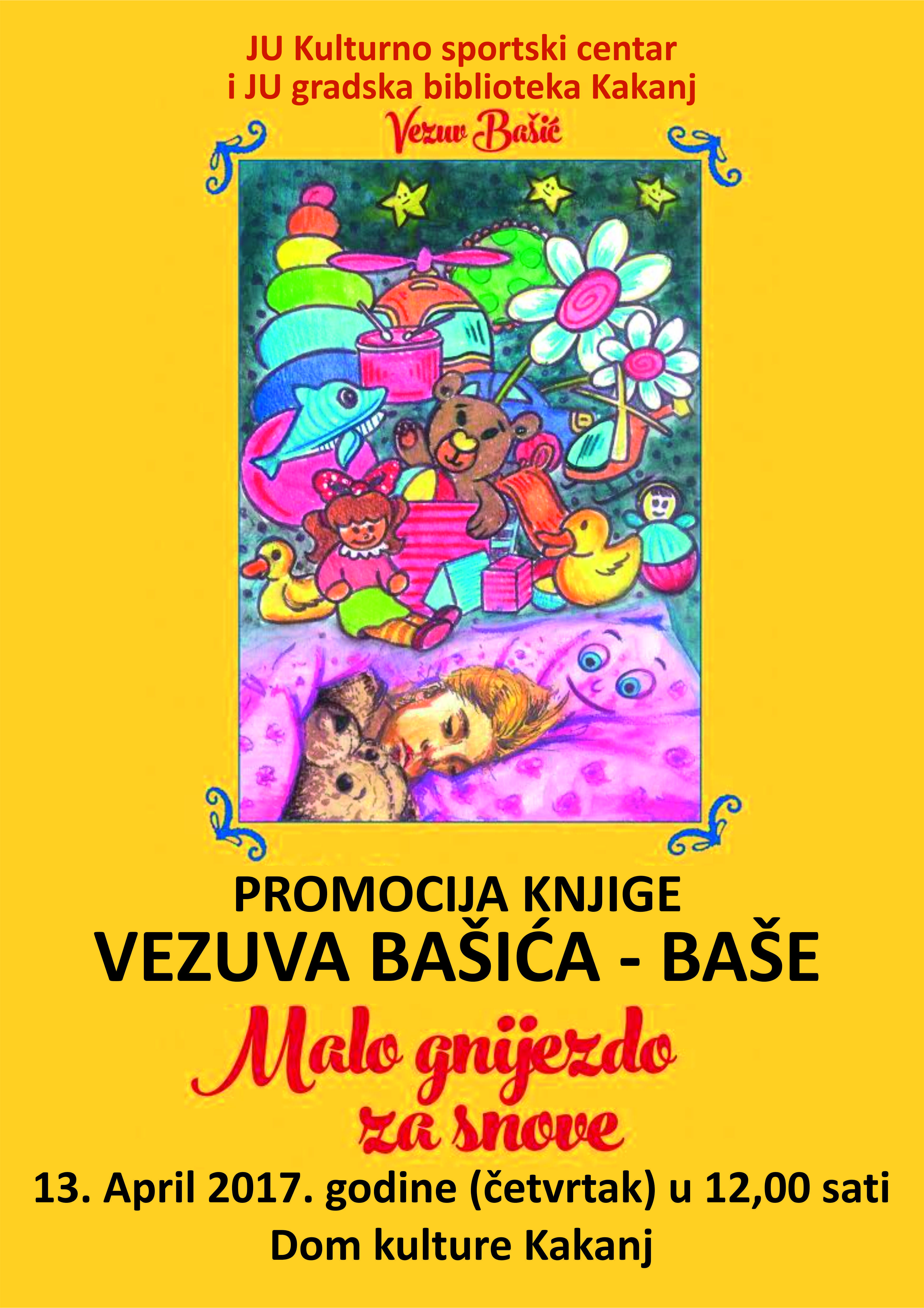 Najava: Promocija knjige Vezuva Bašića – „Malo gnijezdo za snove“