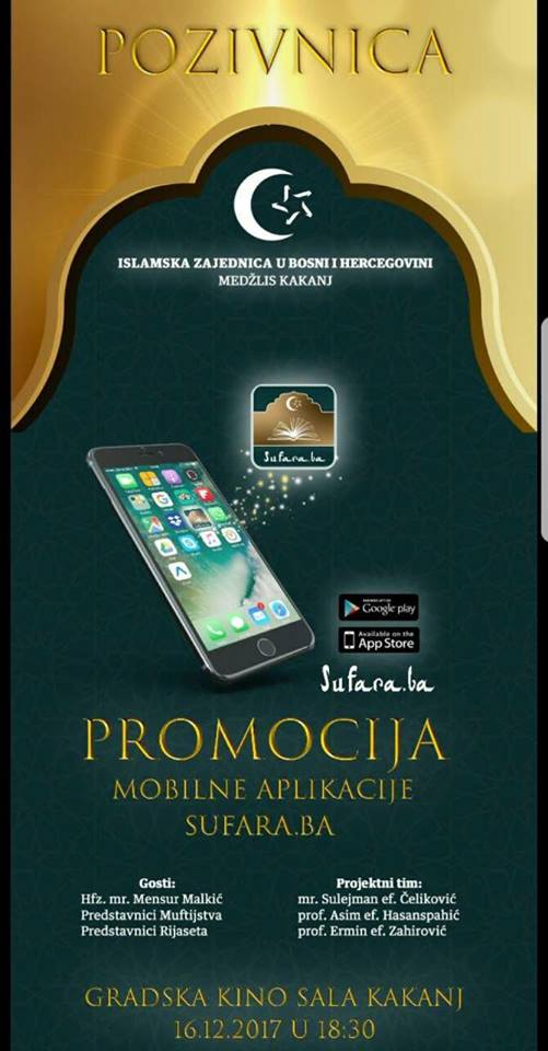Promocija mobilne aplikacije Sufara.ba sutra u Domu kulture Kakanj