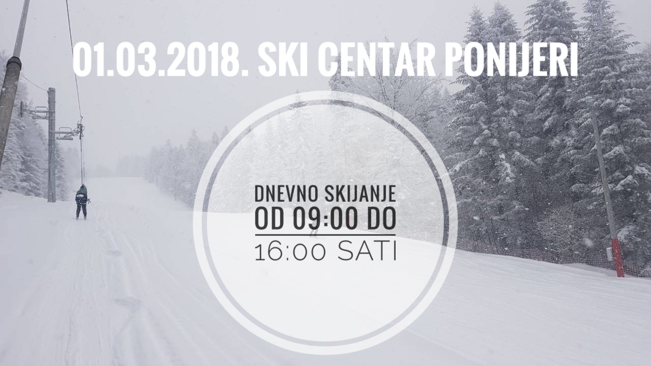 Sutra na Ponijerima dnevno skijanje od 09:00 do 16:00 sati