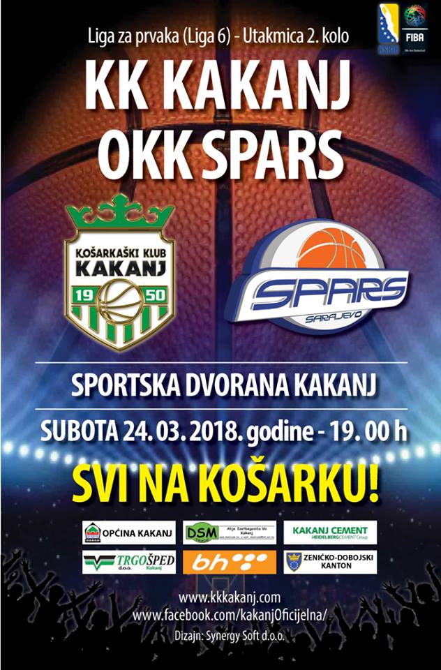 Liga za prvaka – II. kolo / KK „Kakanj“ – OKK „Spars Ziraat Bank“ Sarajevo  – Sportska dvorana KSC Kakanj