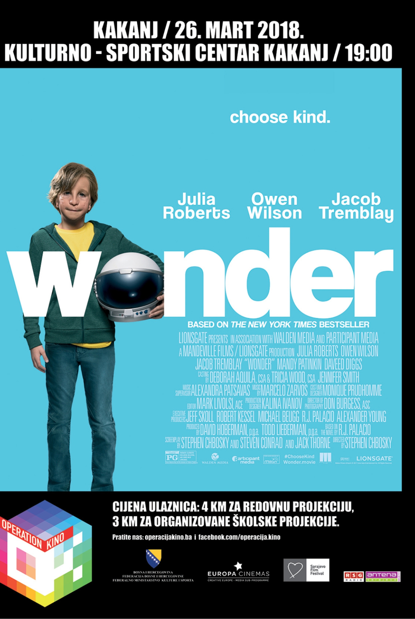 U komentar napišite s kim dolazite na projekciju filma “Wonder” i osvojite ulaznice – NAGRADNA IGRA