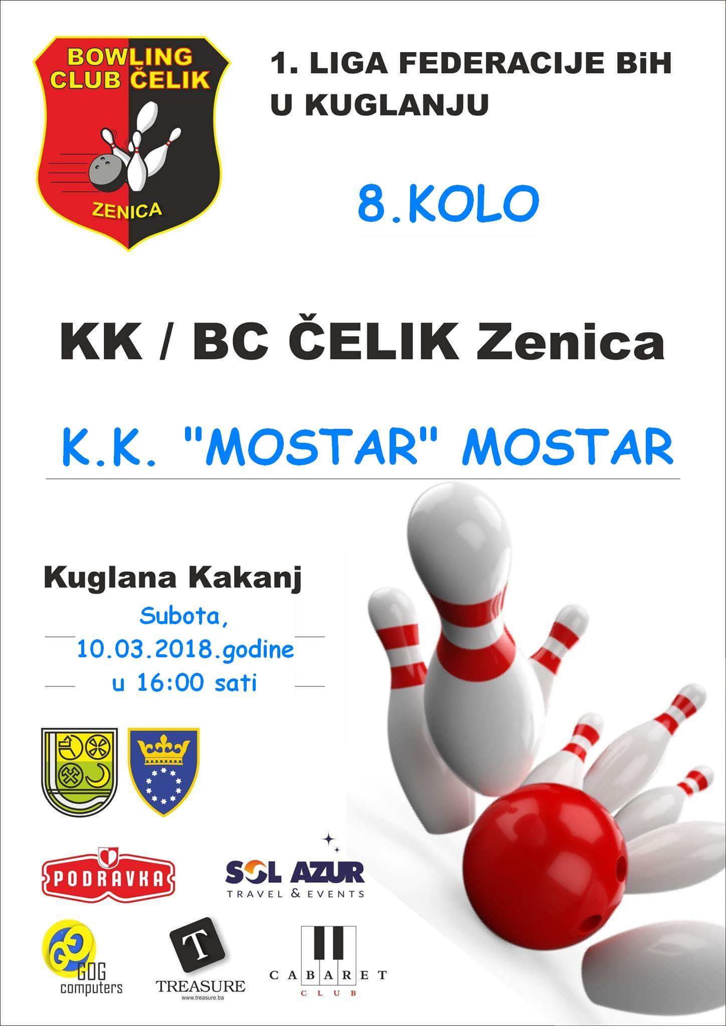 Danas u Kuglani KSC: Prvenstvena utakmica između KK “Čelik” Zenica i KK “Mostar”