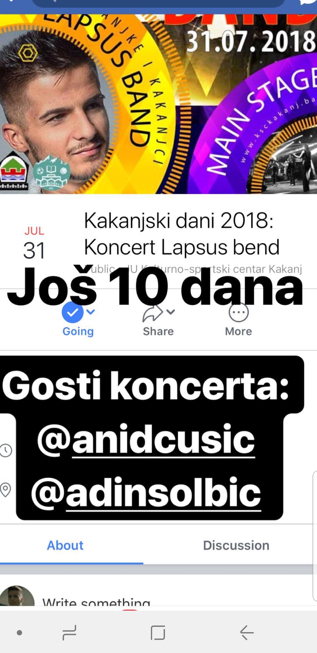 Kakanjac Emir Aličković i njegov Lapsus bend najavili koncert u Kaknju – kao gosta dovode Anida Ćušića pobjednika ZG 2018.