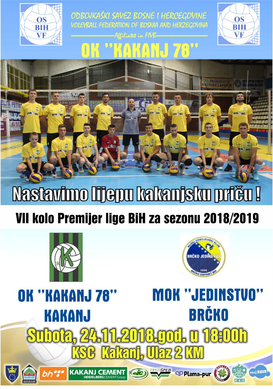U subotu OK “Kakanj 78” domaćin ekipi MOK “Jedinstvo” iz Brčkog