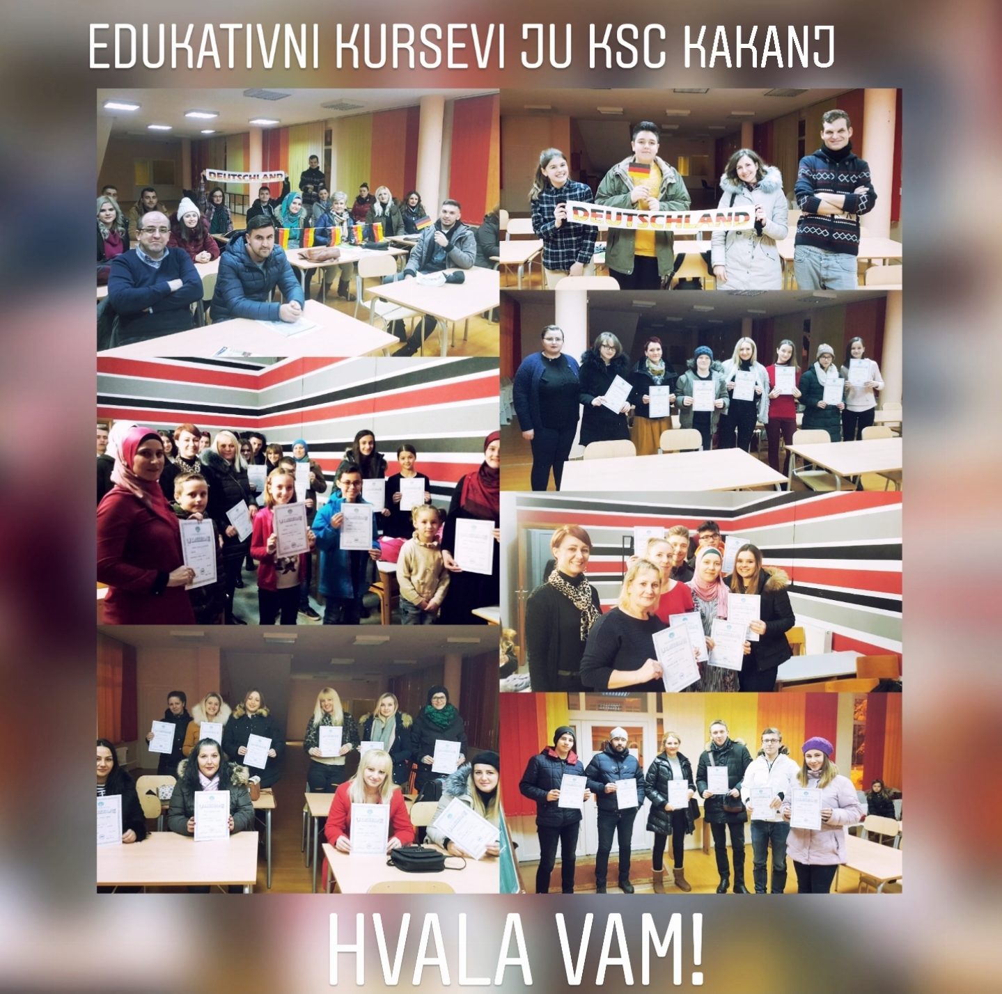 Više od 120 polaznika edukativnih kurseva u JU KSC Kakanj preuzelo svoja zaslužena uvjerenja – HVALA VAM NA POVJERENJU