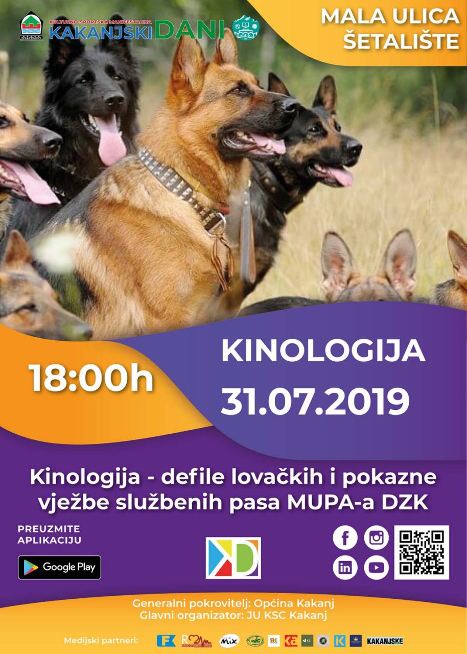 KD2019: Defile lovačkih i vlasničkih pasa i pokazna vježba službenih pasa MUP-a
