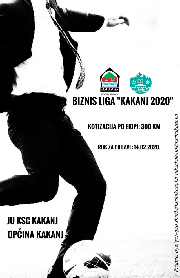 Prijavite se na sportsku manifestaciju u malom nogometu “Biznis liga” – Kakanj 2020.