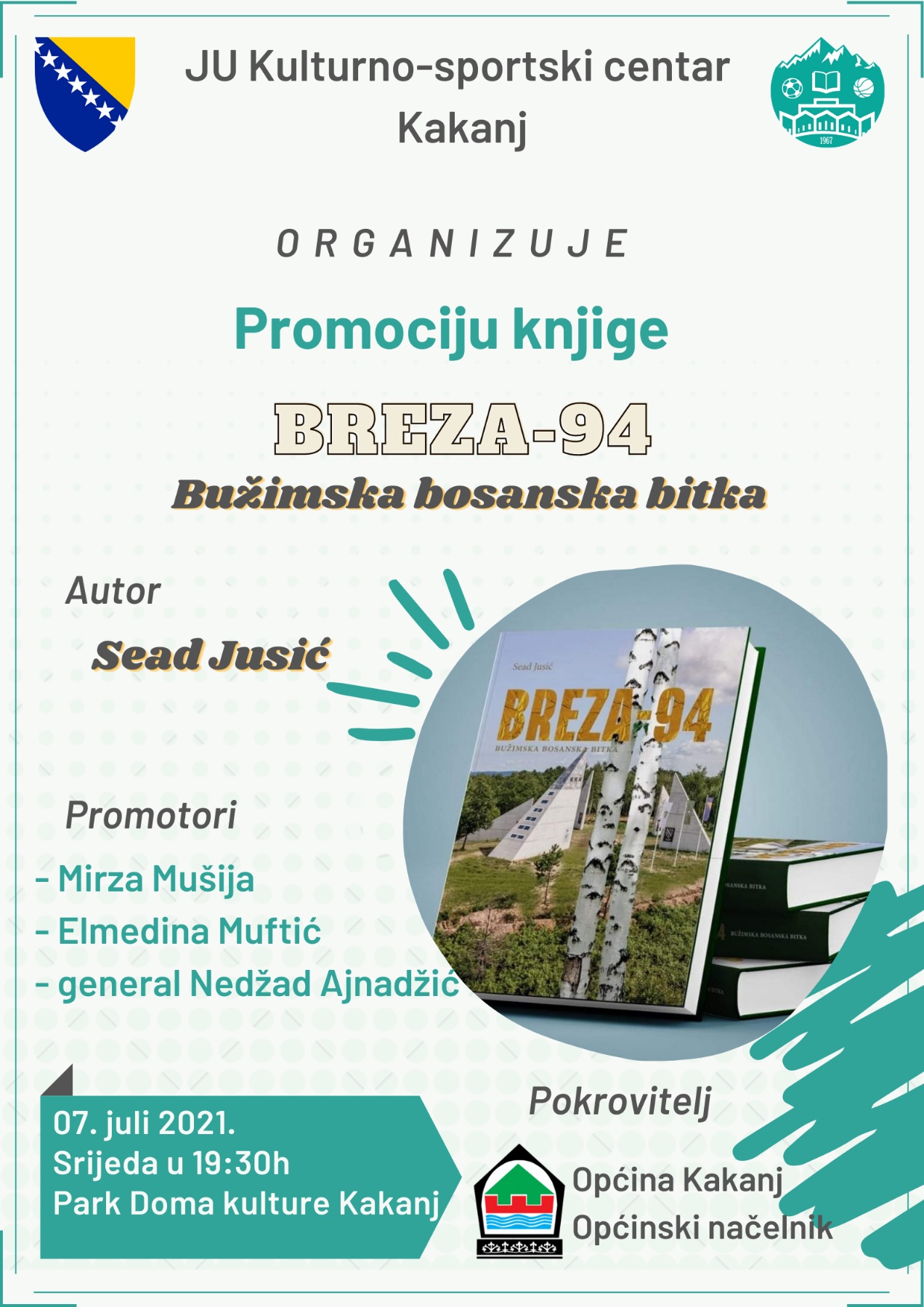 Najava: Promocija knjige autora Seada Jusića-komandanta 505-te Viteške brigade “BREZA-94 – BUŽIMSKA BOSANSKA BITKA”