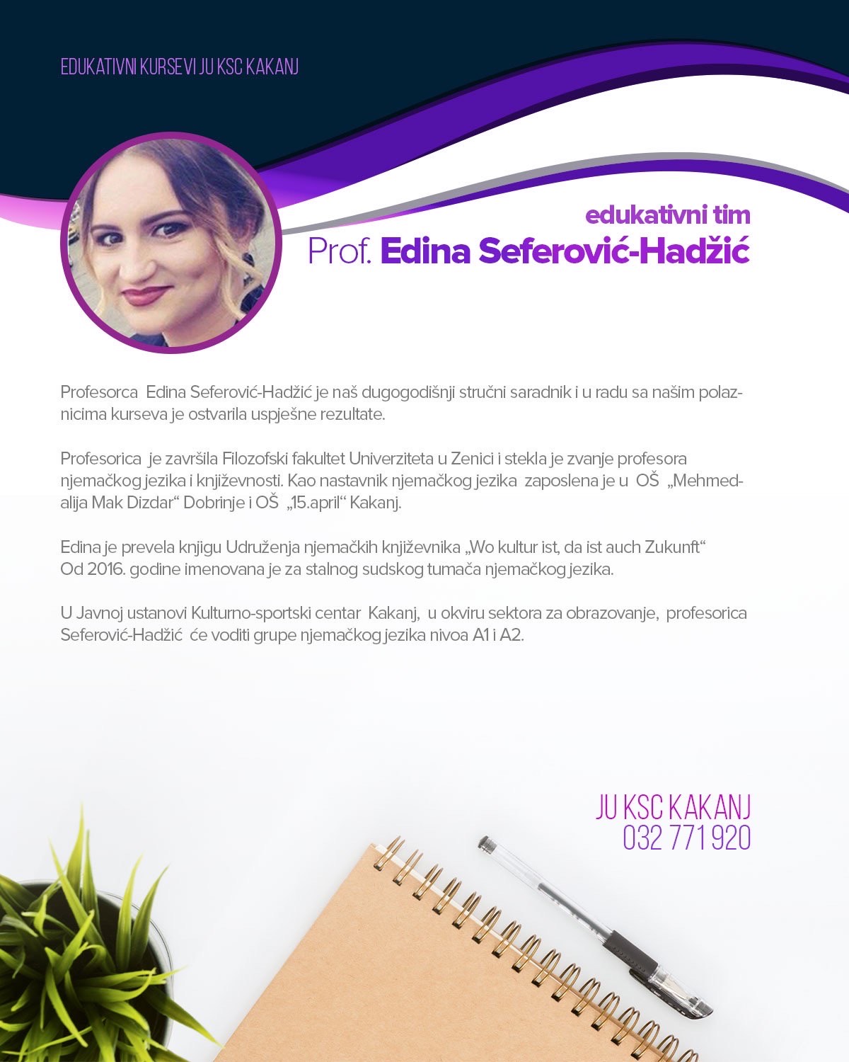 Stručnjak za njemački jezik: Inspirativna profesorica Edina Seferović