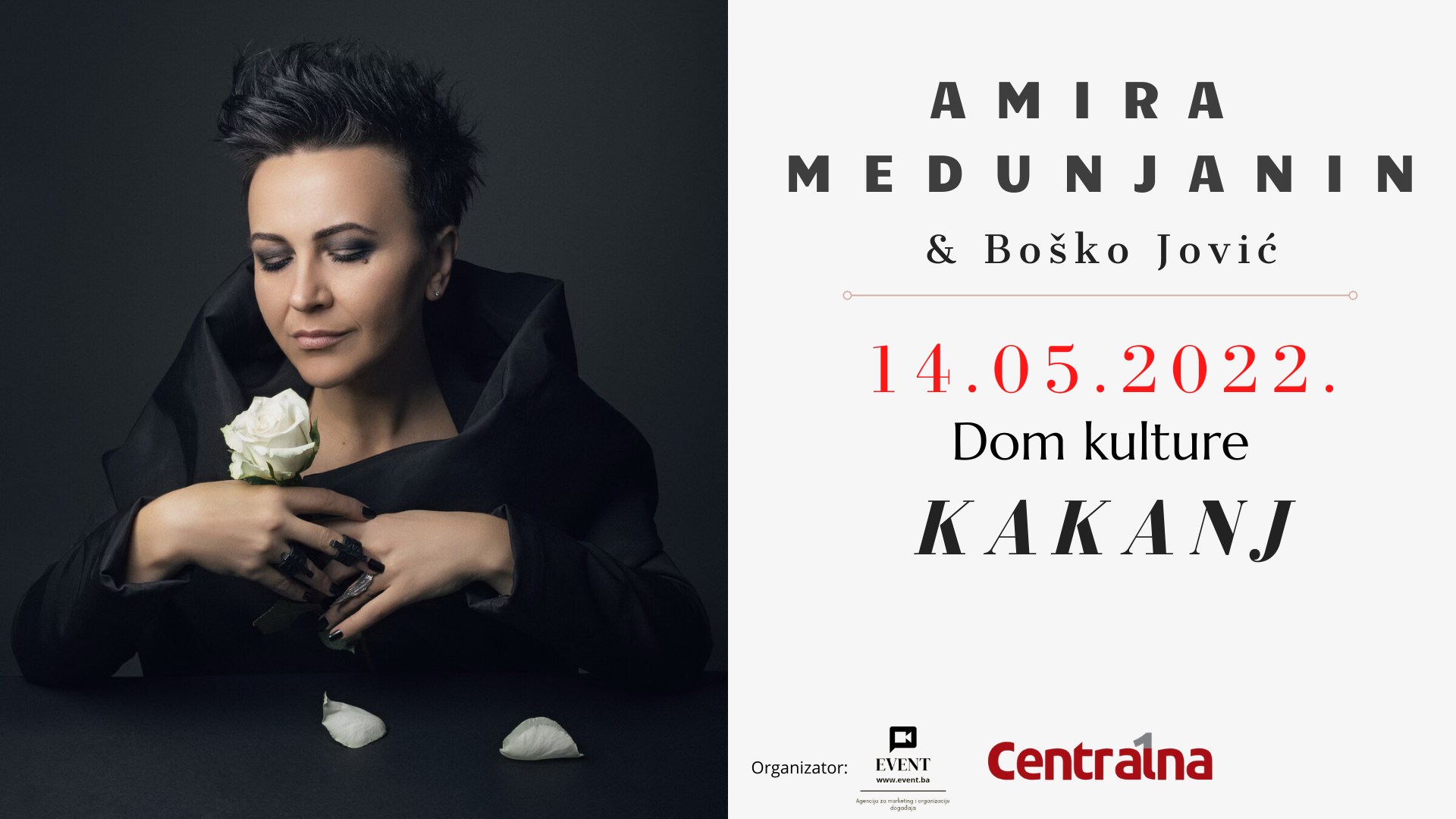 Bosanskohercegovačka kraljica sevdaha Amira Medunjanin će održati koncert u Kaknju 14. maja